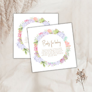 Simple Boho Cactus Desert Books For Baby Shower  Enclosure Card