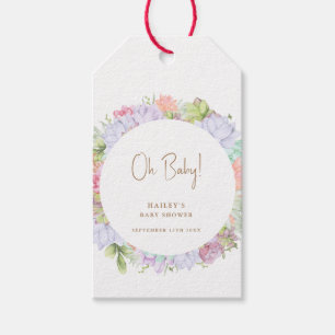 Simple Boho Cactus Desert Oh Baby Shower Gift Tags