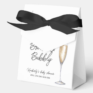 Simple Boho Champagne Brunch Bubbly Baby Shower Favour Box