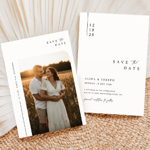 Simple Boho Elegant Save the Date Photo