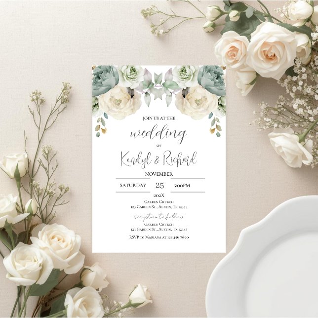 Simple Boho Elegant Wedding Invitation (Creator Uploaded)