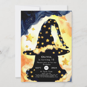 Simple Boho Fun Wizard Birthday Invitation