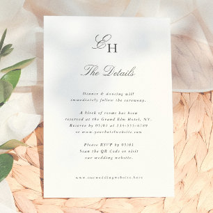 Simple Boho Minimalist Wedding Enclosure Card