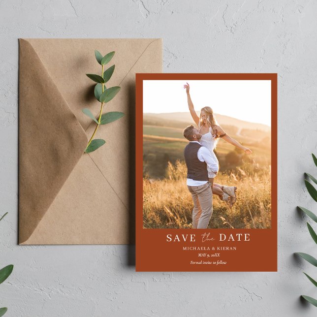 Simple Boho Photo Wedding Save The Date (Creator Uploaded)