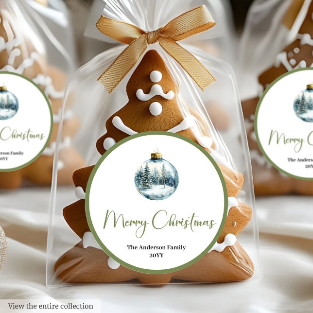 Simple Boho Pine Wreath Holiday Envelope Sticker (Simple Boho Pine Wreath Holiday Envelope Seal Sticker

)