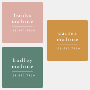 Simple Boho Rainbow Kids Waterproof Name