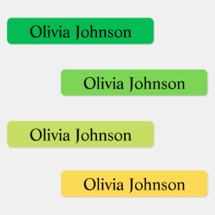 Simple Boho Rainbow Kids Waterproof Name Labels