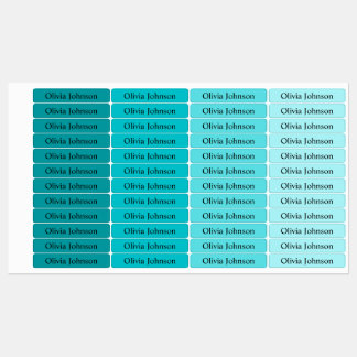 Simple Boho Rainbow Kids Waterproof Name Labels