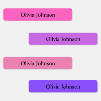 Simple Boho Rainbow Kids Waterproof Name Labels