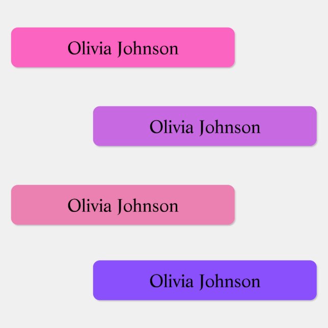 Simple Boho Rainbow Kids Waterproof Name Labels (Group)