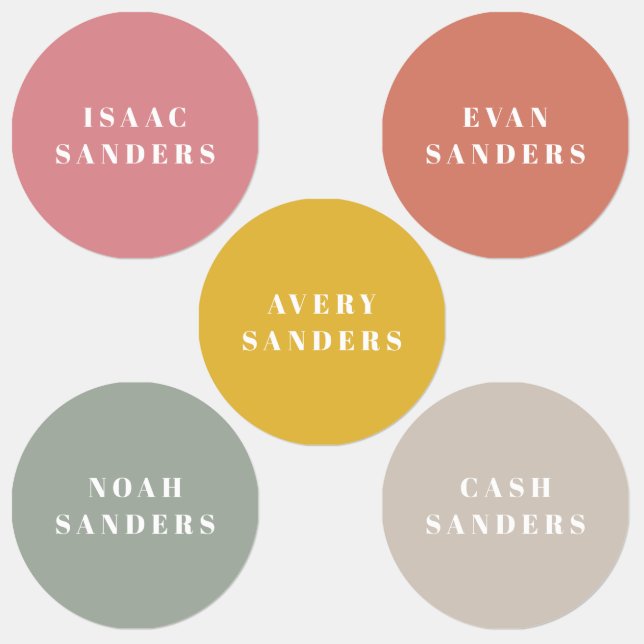 Simple Boho Rainbow Waterproof Clothing Name (Group)