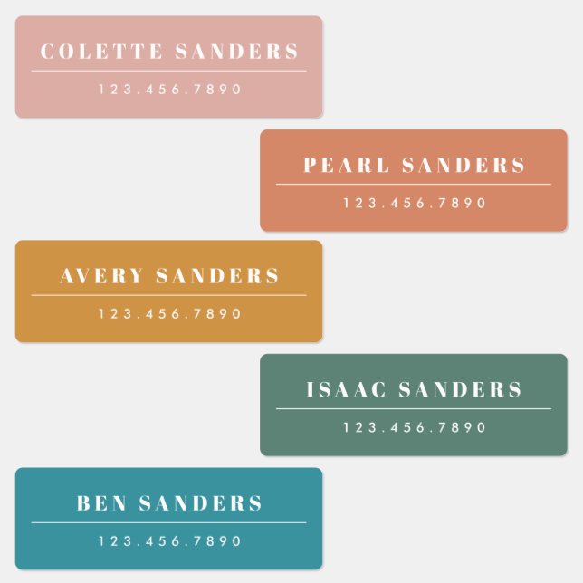 Simple Boho Rainbow Waterproof Name (Group)