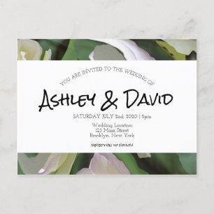 Simple Boho Script Wedding Postcard