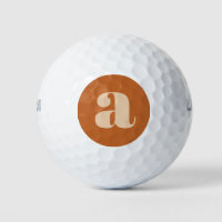 Simple Boho Terracotta Bold Retro Monogram Initial