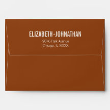 Simple Boho Terracotta Typography 5x7 Invitation
