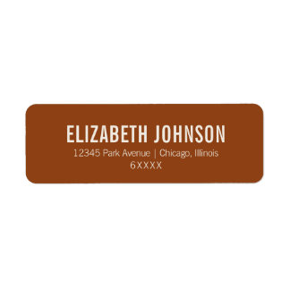 Simple Boho Terracotta Typography Bridal Address