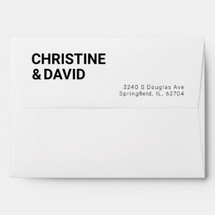 Simple Bold Custom Wedding Envelope