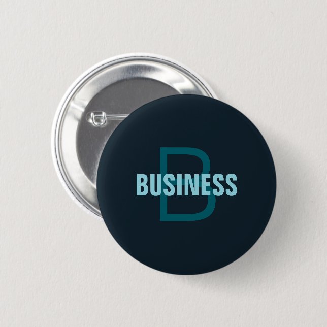 Simple Bold Customisable Monogrammed Name  6 Cm Round Badge (Front & Back)