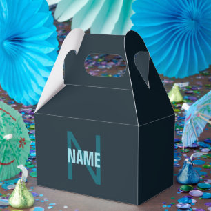 Simple Bold Customisable Monogrammed Name Favour Box