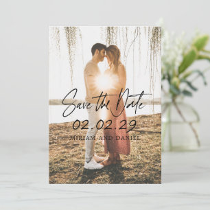 Simple Bold Date Photo Modern Wedding Save The Date