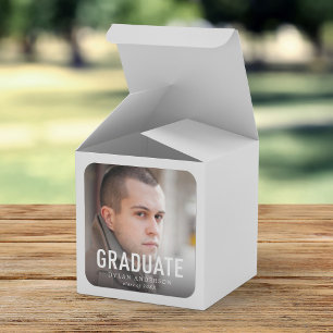 Simple Bold Graduation Photo Graduate Square Sticker