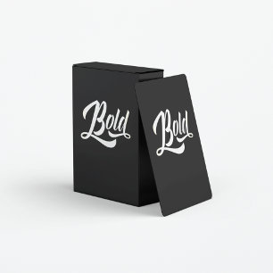 Simple Bold Hand Lettered Script  Playing Cards