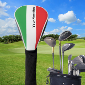 Simple Bold Italian Flag Personalised Golf Head Golf Head Cover