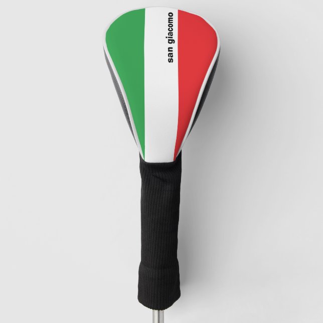 Simple Bold Italian Flag Personalized   Golf Head  Cover (Front)