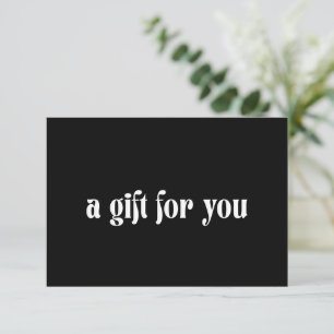 Simple Bold Modern Black Business Gift Certificate
