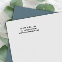 Simple Bold Modern Plus Couple Return Address