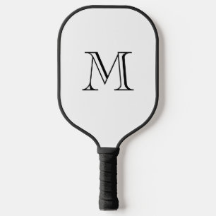 Simple Bold Monogram Initial Pickleball Paddle
