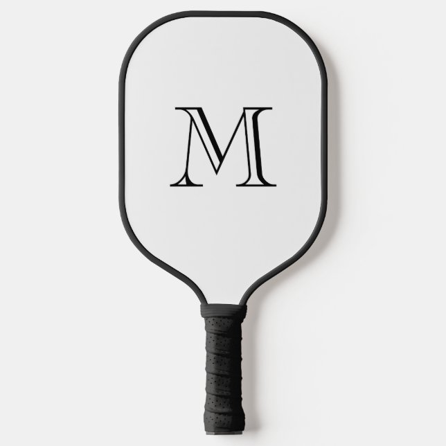 Simple Bold Monogram Initial Pickleball Paddle (Front)