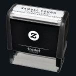 Simple Bold Name Business Return Address Self-inking Stamp<br><div class="desc">Modern self-inking stamp featuring a simple design with your business name in a traditional bold sans serif font and two lines of text for your return address in a regular sans serif font. This minimalist self-inking return address stamp has a plain and basic layout yet still adds a professional touch...</div>