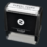 Simple Bold Name Business Return Address Self-inking Stamp<br><div class="desc">Modern self-inking stamp featuring a simple design with your business name in a traditional bold sans serif font and two lines of text for your return address in a regular sans serif font. This minimalist self-inking return address stamp has a plain and basic layout yet still adds a professional touch...</div>