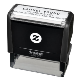 Simple Bold Name Business Return Address Self-inking Stamp