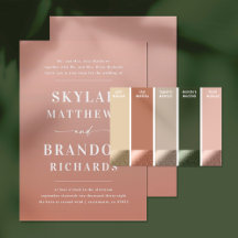 Simple Bold Names Clay & Blush Ombre Wedding