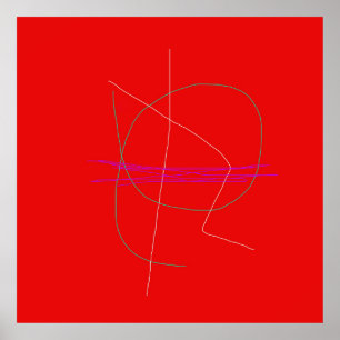 Simple Bold Red Background Poster