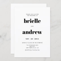 Simple Bold Serif Wedding