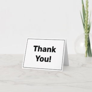 Simple, Bold, Single-Line Border "Thank You!" Card