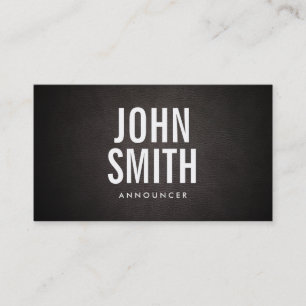 Simple Bold Text Announcer Business Card