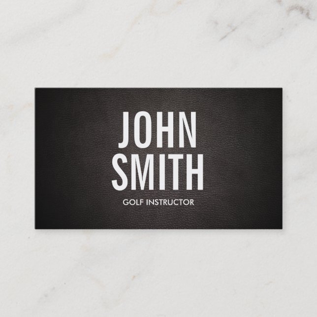 Simple Bold Text Golf Business Card (Front)