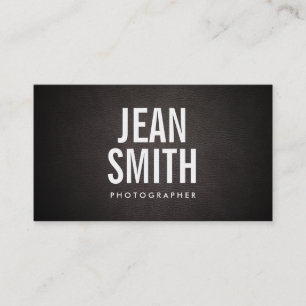 Simple Bold Text Photographer Business Card