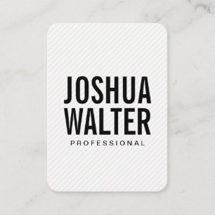 Simple Bold Text with Stripes Business Card