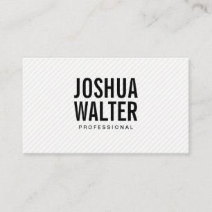 Simple Bold Text with Stripes Business Card