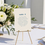 Simple Bold Typography Table Number Seating Chart<br><div class="desc">This modern minimal wedding table number card features modern and fun fonts paired with a chic cream background making this a joy to add to your wedding day. The design duplicates on the reverse side. Pair with the Blooming Joy wedding invitation collection for spring and summer weddings. Mix and match...</div>
