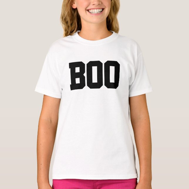 Simple “Boo” Halloween Trucker Hat  T-Shirt (Front)