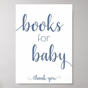 Simple Books for Baby   Dusty Blue Book Dropoff Poster