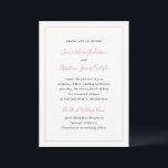 Simple Border Formal Blush Pink Elegant Wedding Invitation<br><div class="desc">Simple wedding invitation with your names and venue in an elegant blush pink script along with your event details surrounded by a blush pink border.  A traditional style wedding invitation that is perfect for a formal wedding in the spring or summer.</div>