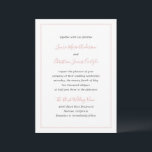 Simple Border Formal Blush Pink Elegant Wedding Invitation<br><div class="desc">Simple wedding invitation with your names and venue in an elegant blush pink script along with your event details surrounded by a blush pink border.  A traditional style wedding invitation that is perfect for a formal wedding in the spring or summer.</div>