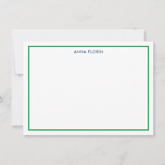 Simple Border Kelly Green Note Card